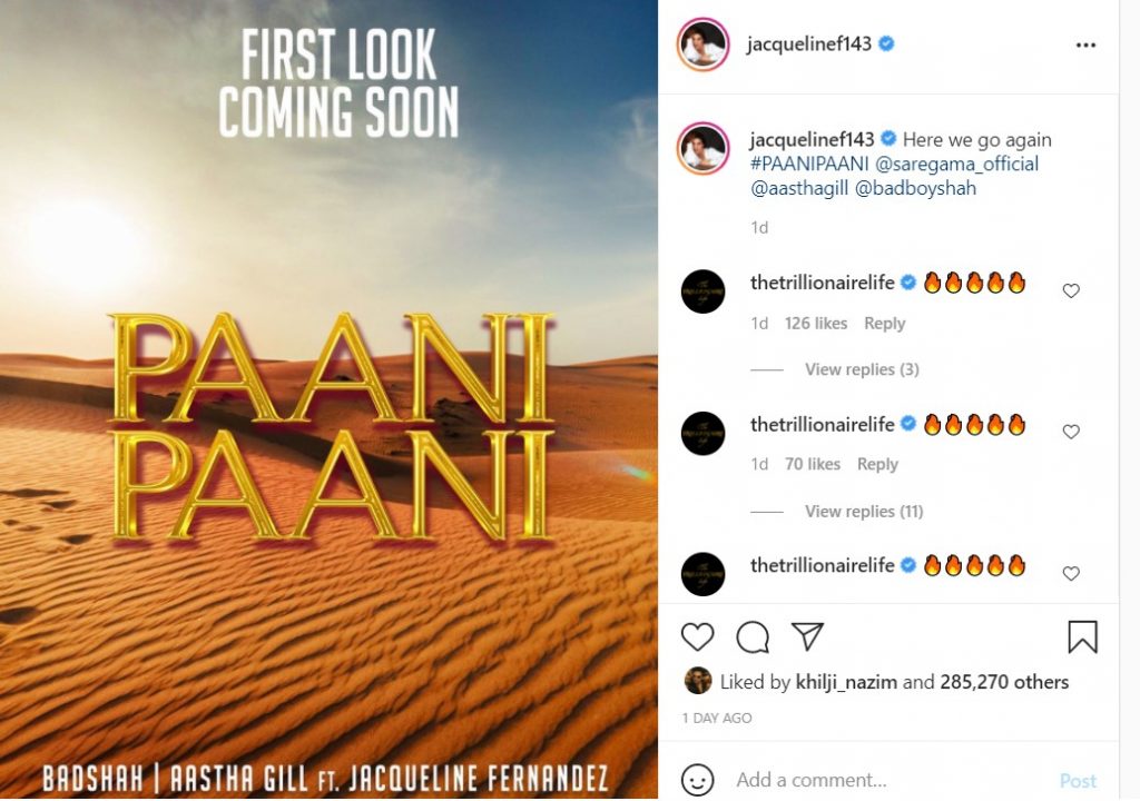 After Genda Phool its Paani Paani for Jacqueline and Badshah