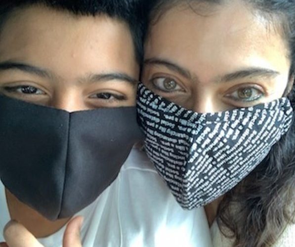 Kajol and her son Yug make a masked appearance on social media