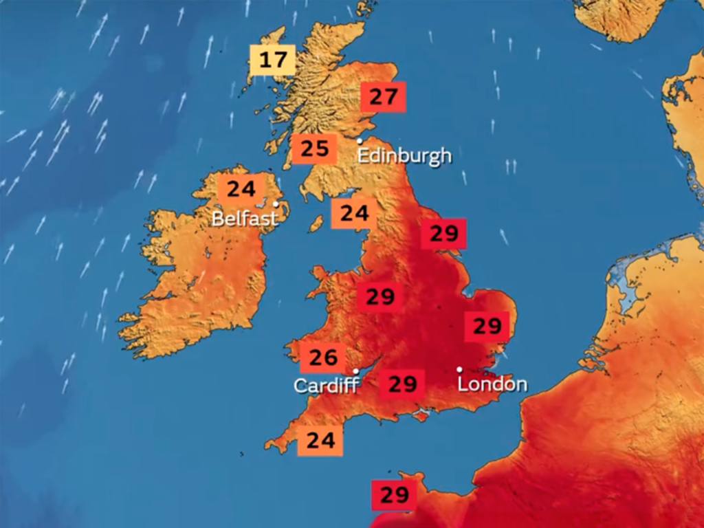 UK weather – live: Warning of national heatwave emergency as health alert extended
