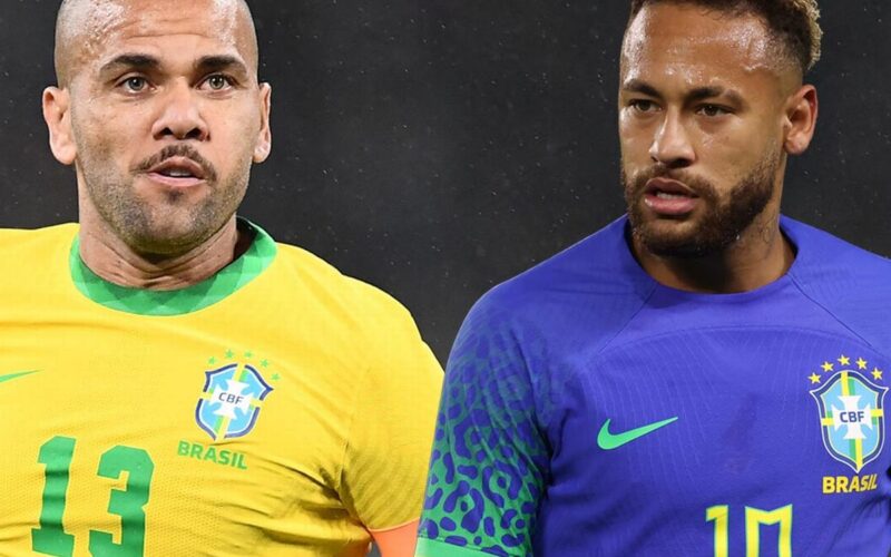 Neymar is given a babysitting role by Dani Alves as Brazil's World Cup worries surface.