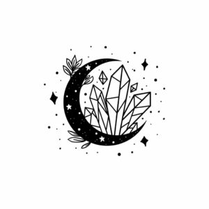 The Moon and Star Tattoo Design