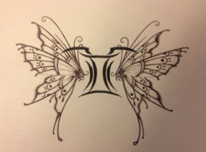 Gemini Butterfly Tattoo