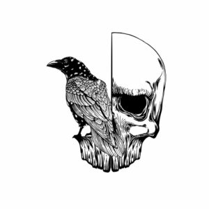 Raven Crow And Skull Tattoo