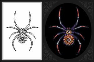 A Colorful Spider Tattoo for Girls