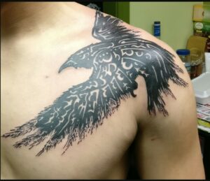 Black Raven Tattoo Gorgeous Shoulder Piece