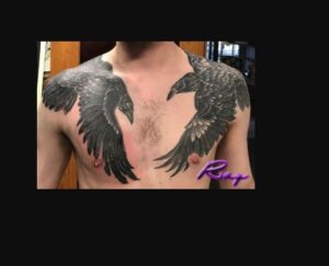 Chest Piece Raven and Crow Design