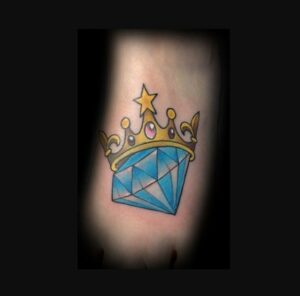 Diamond Tattoo with Crown