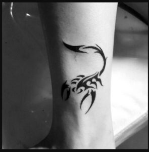 Scorpion Tattoo Simple Black Design