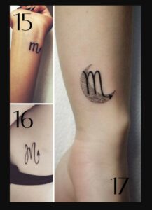 Scorpio Zodiac Tattoos Over Wrist