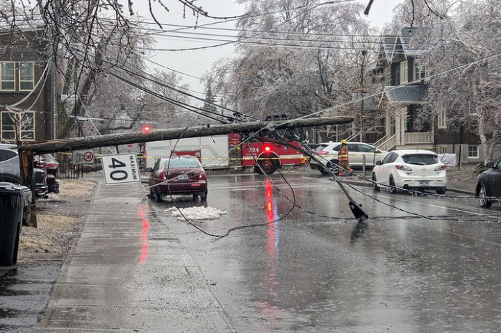 More than a million Canadians lost electricity due to freezing rain.