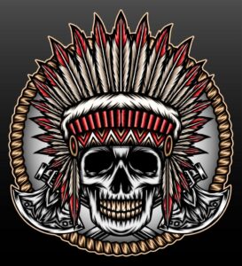 Native American Mexican Skull Tattoo