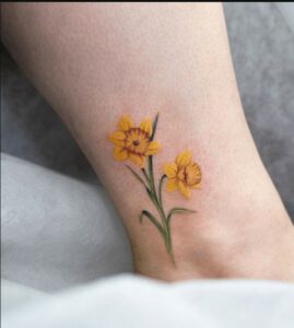 Orange Daffodil Tattoos 
