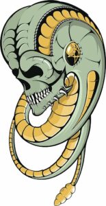 Snake Skeleton Tattoo Idea