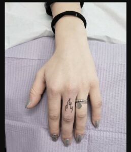 Flame Tattoo Design on Finger's Edges - Best Way to Represent Ferocious Side of Your Personality 