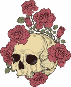 The Mexican Skull Rose Tattoo