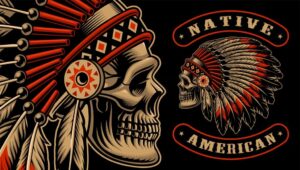 Native American Mexican Skull Tattoo