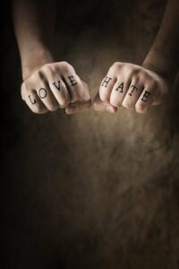 Searching for Love Knuckle Tattoo