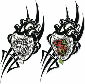 Heart Designs for Knuckle Tattoo
