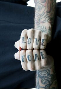 True Love Knuckle Tattoo